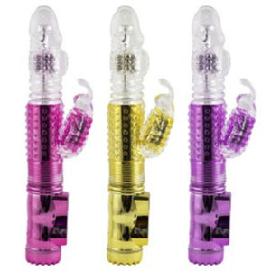 Vibrador Rotativo Vai e Vem com Estimulador de Clitóris Recarregável - RB101