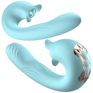 Vibrador Recarregável Ponto G com Estimulador Clitoriano com 10 modos Vibração, 4 Modos Pulsação - LR212