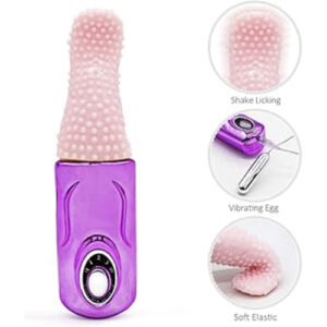 Vibrador em Forma de Língua Recarregável com 3 Funções e Rotação - BI0141112C