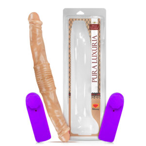 Pênis Realístico Dupla Penetração com Vibro 43 cm - PV031