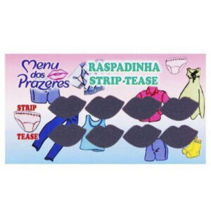 Cartão Raspadinha Strip-Tease Menu dos Prazeres