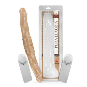 Pênis Realístico Dupla Penetração com Vibro 43 cm - PV031