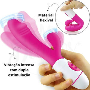 Vibrador com Estimulador Clitoriano Snappy, com 30 modos Vibração - BI014173