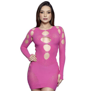 Mini Vestido com Detalhe e Manga - Y2141