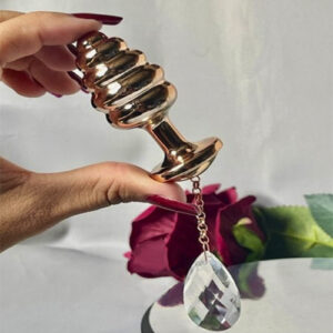 Plug Anal com Pingente Slim em Metal - MT013
