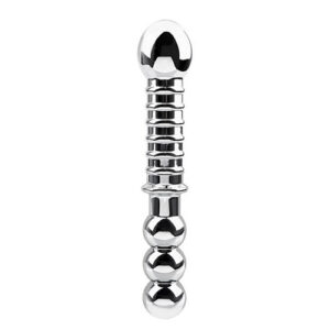 Plug Anal em Metal Cromado Escalonado 2 Pontas - MPA2102