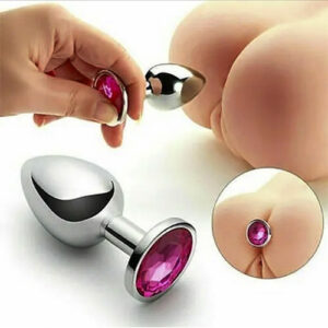 Plug Anal M Metal Diamond Cromado - PJ-M