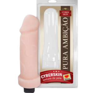 Pênis Cyberskin com Vibro 18 x 5 cm - 101Penis