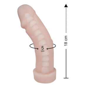 Pênis Cyberskin com Vértebra 18 x 5 cm - 201Penis