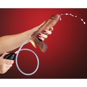 Pênis Ultra Realístico Ejaculatório com Escroto, Ventosa 17 x 4,5 cm - PVE013