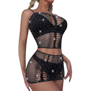 Mini Conjunto com Strass - 9010