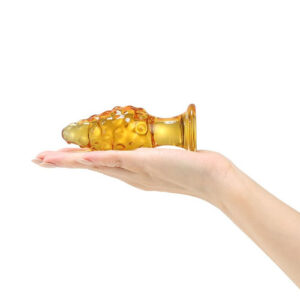 Plug Anal Vidro Esfera Saliente - PV013Plug