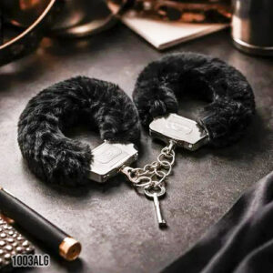 Algema de Metal com Pelucia Preta - 1003Alg